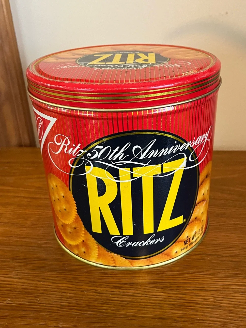 Vintage Ritz Red Tin Crackers Canister